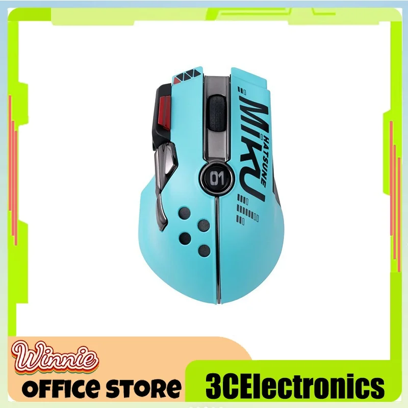 Moeyu Hatsune Miku Co Branded Mouse Miku Music Dual Mode Mouse Exclusive Driver Wireless Multi Function Mouse Gift