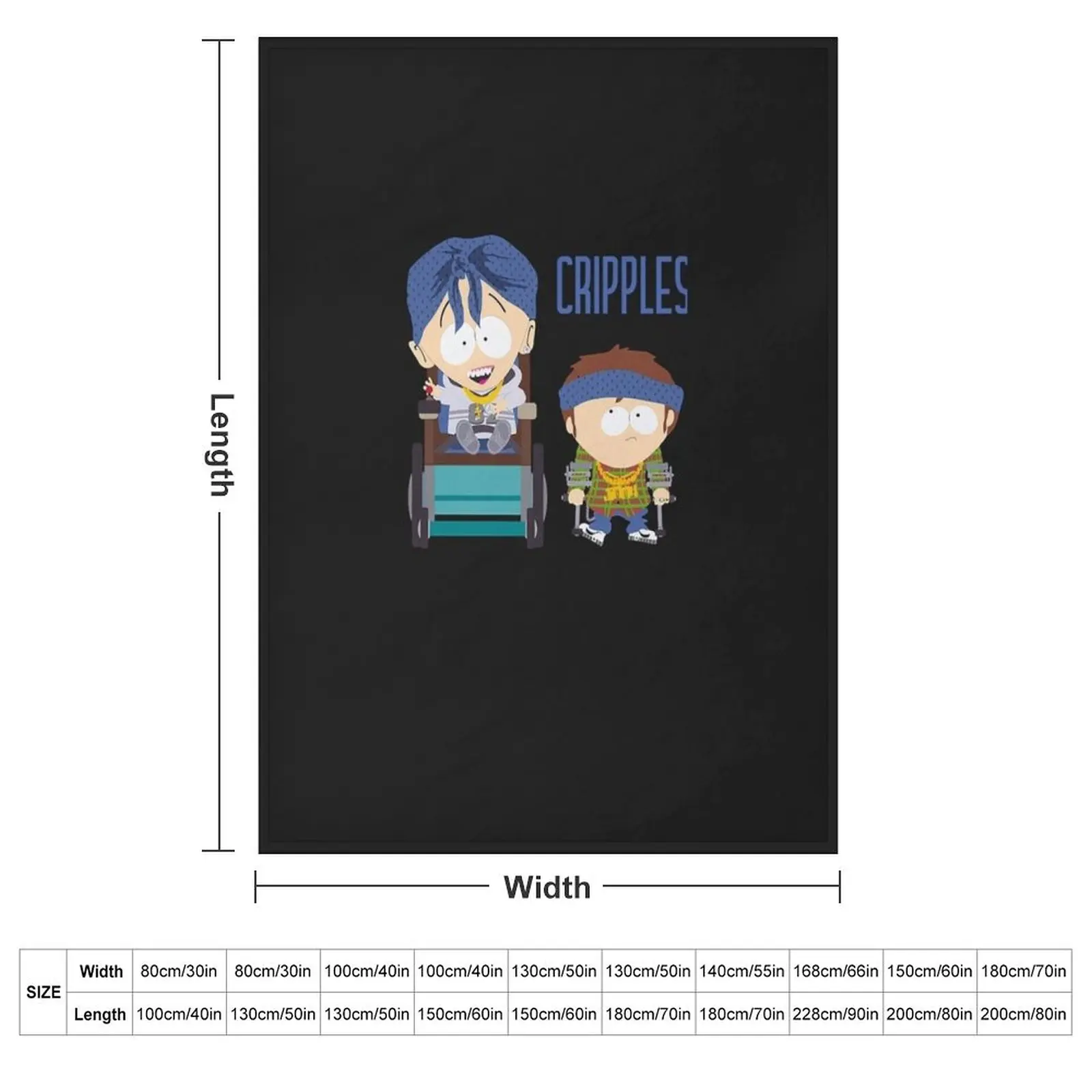 South Park Jimmy and Timmy CRIPPLES Classic T-Shirt Throw Blanket Soft Beds Retros Moving Blankets