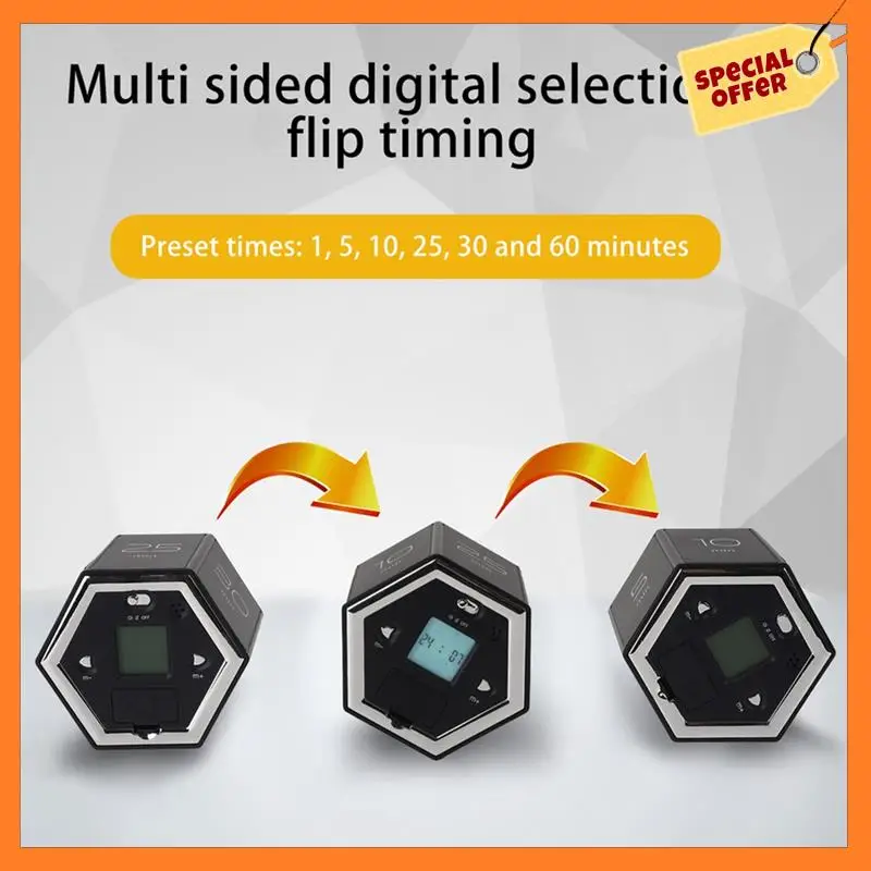 

AD08-Multi Sided Digital Time Management Reminders Countdown For Fitness Exercise Count Down Up Tools