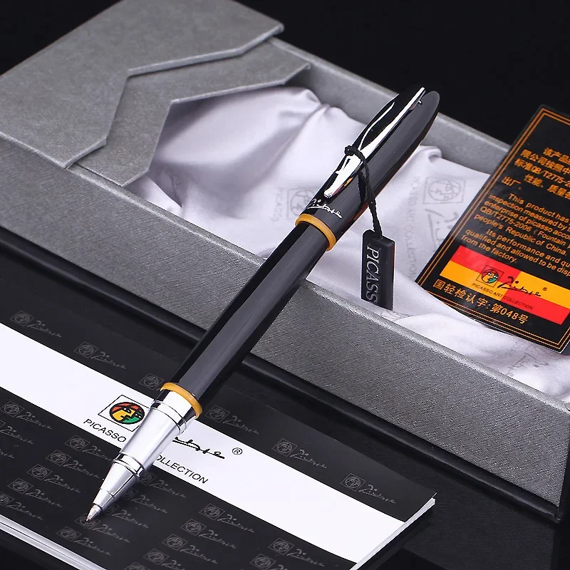 Pimio Montmartre Luxury Smooth Signing Roller Ball Pen with 0.7mm Black Ink Refill Pens with Original Gift Box Free Shipping