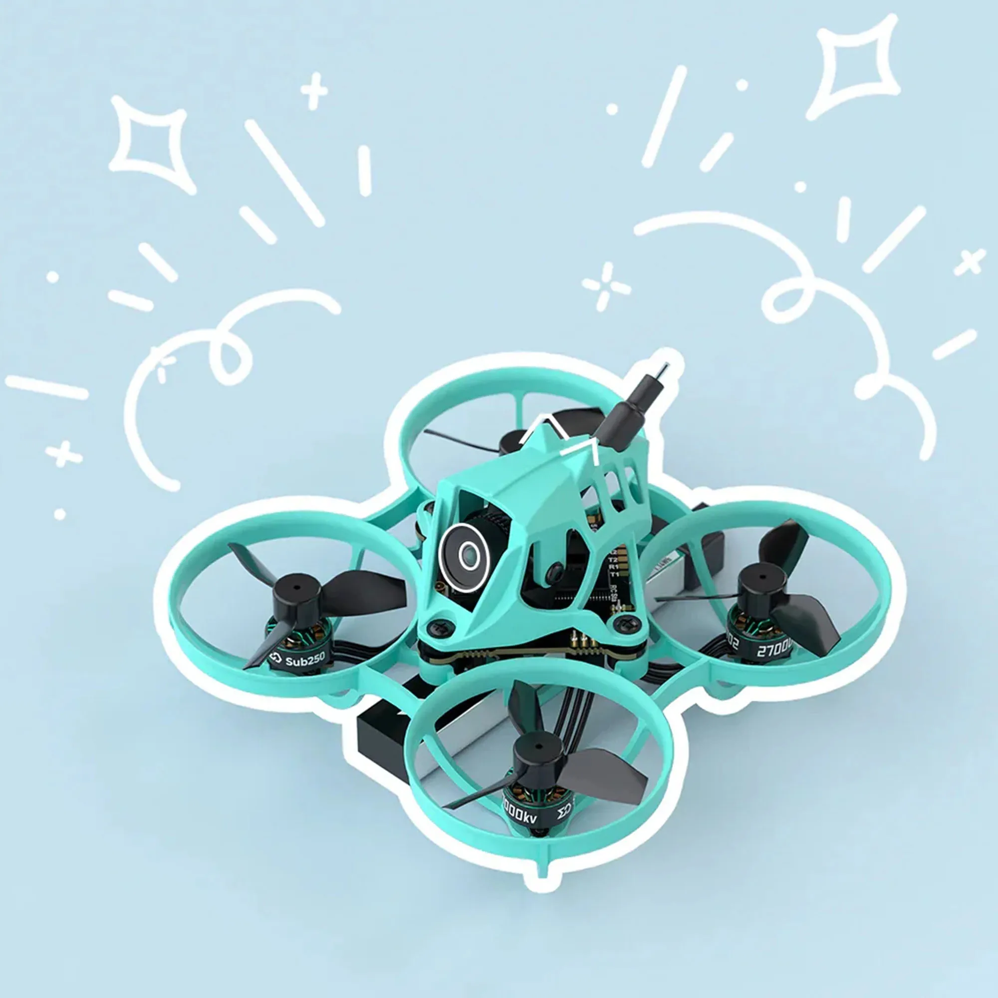 Sub250 Nimble65 65mm Analog 1S Mini Whoop Quadcopter Small FPV Drone with HQ DT31MMX3 Propeller/CADDX ANT VTX Camera