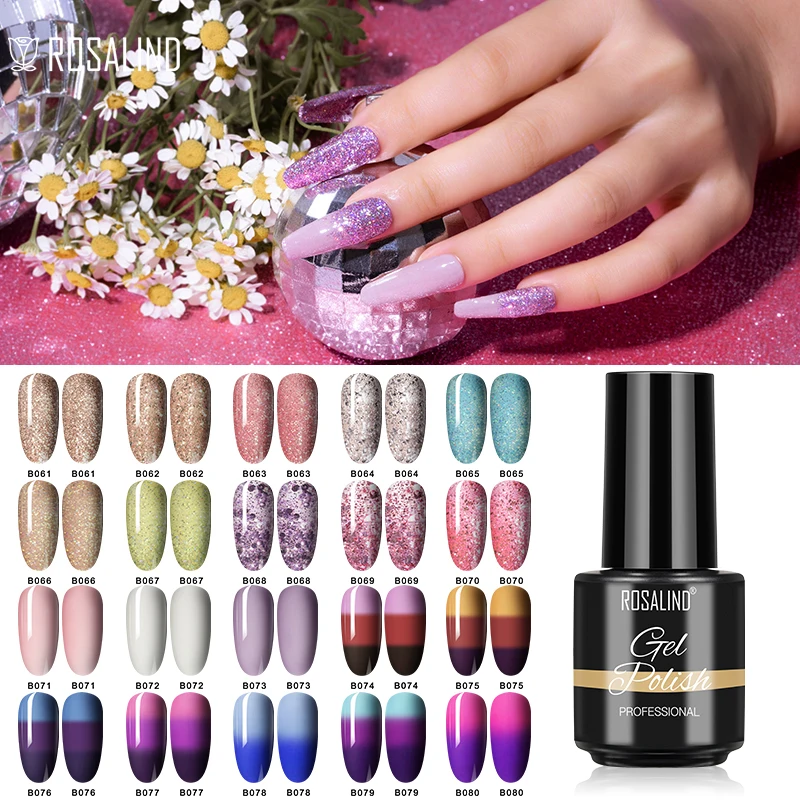 ROSALING Gel Nagellack Geschmacklos Reine Farbe Für Nail art Maniküre Semi Permanent Gel UV Basis Top Mantel Emails Nagel gel