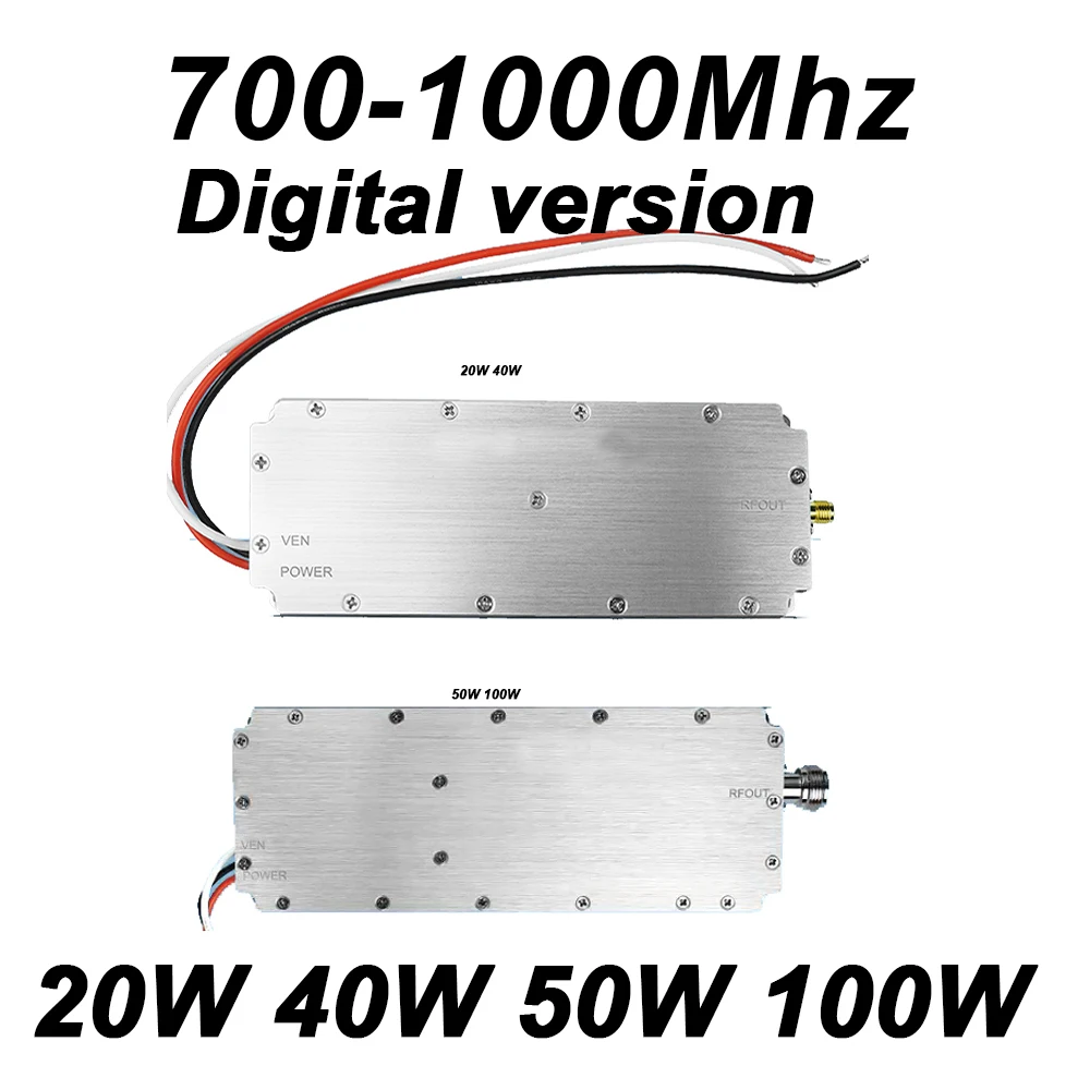 VCO 700-1000Mhz Cyfrowy moduł RF Signal 40W 50W 100W Wzmacniacz mocy dla odbiornika 915Mhz GNSS Drone 868M LORA Helium Miner