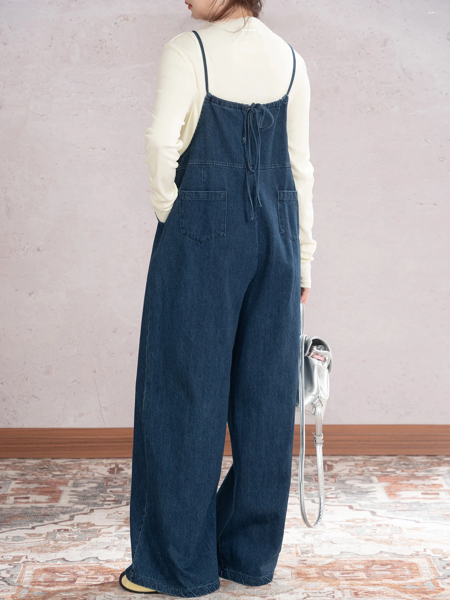 Heynew Retro Waed Label - Pantalones vaqueros de mezclilla para mujer, talla grande, de pierna recta y ancha, estilo informal, para otoño