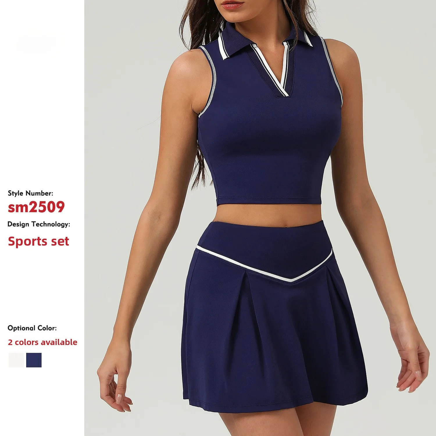 Gonna da tennis sportiva da donna Set Golf Badminton f-lunghezza Abbigliamento sportivo Casual Traspirante Qui-dry Moisture-ng Yoga orts