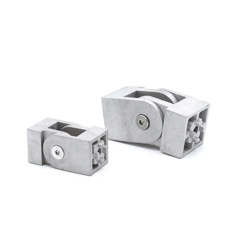 1PCS 2020/3030/4040 Zinc Alloy/Aluminum Profile Living Hinge Fittings Right Angle Flexible Pivot Joint Connector.