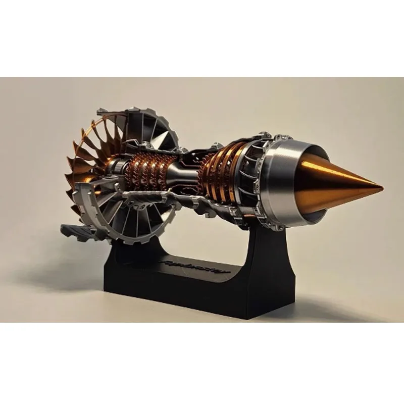 Aircraft engine model assembly toy, birthday gift, aviation electric turbofan engine ornament, charging model