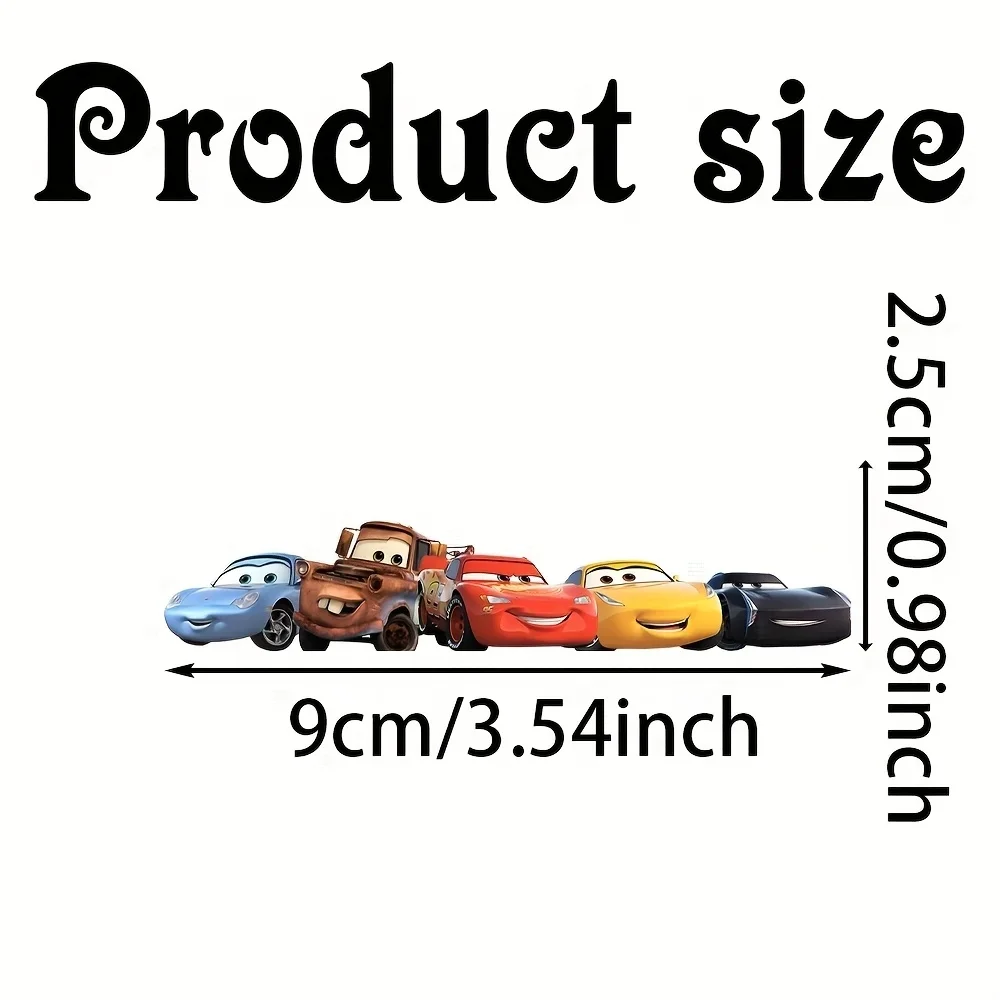 شارات سيارة، قطعة واحدة من ملصقات السيارة ذات طابع Lightning McQueen، نمط كرتوني، مع تأثير مضيء #2