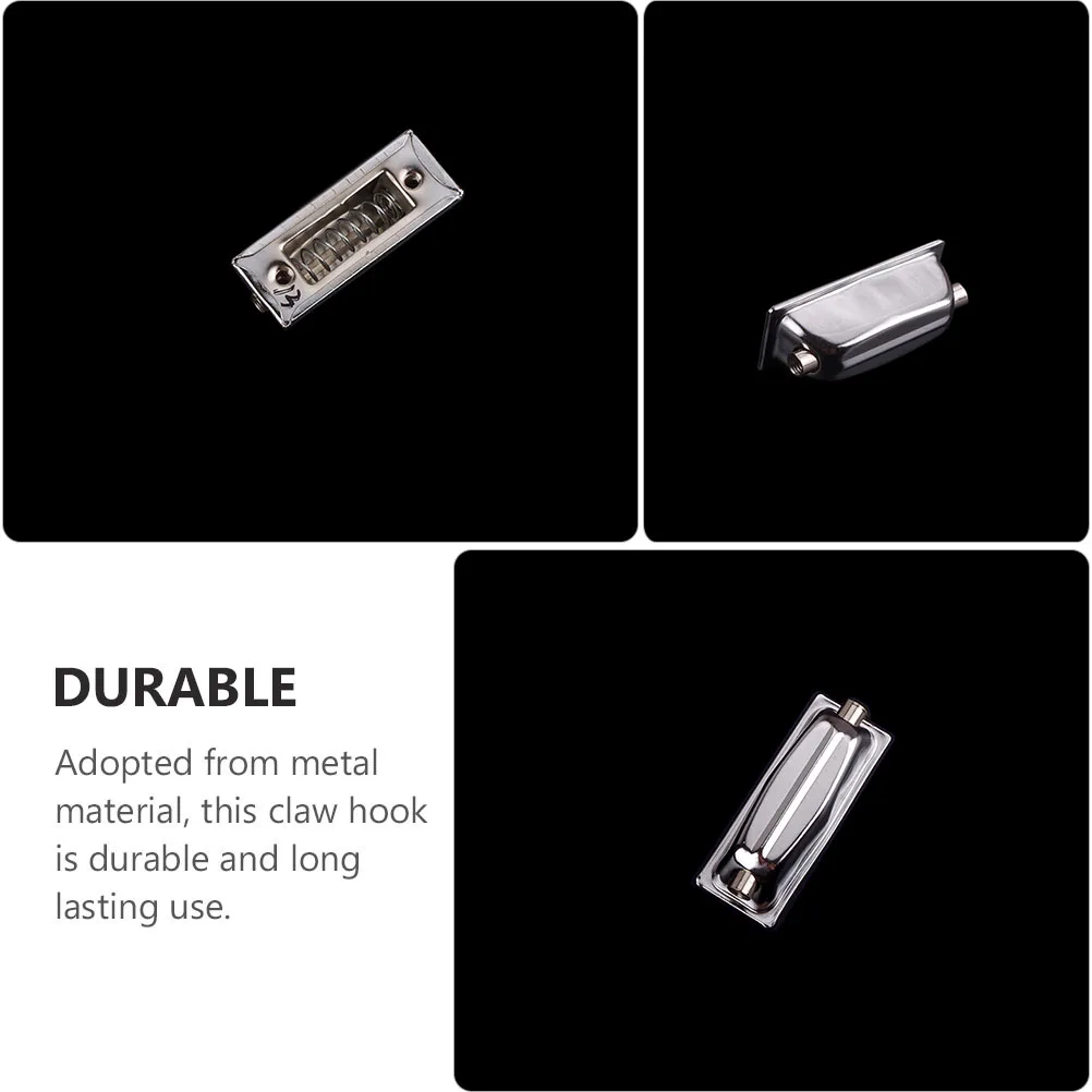 

2 Drum Hooks for Snare Bass Drums Durable Metal Double End Lug Replacement Parts WC27D Silver Iron Long Lasting Use