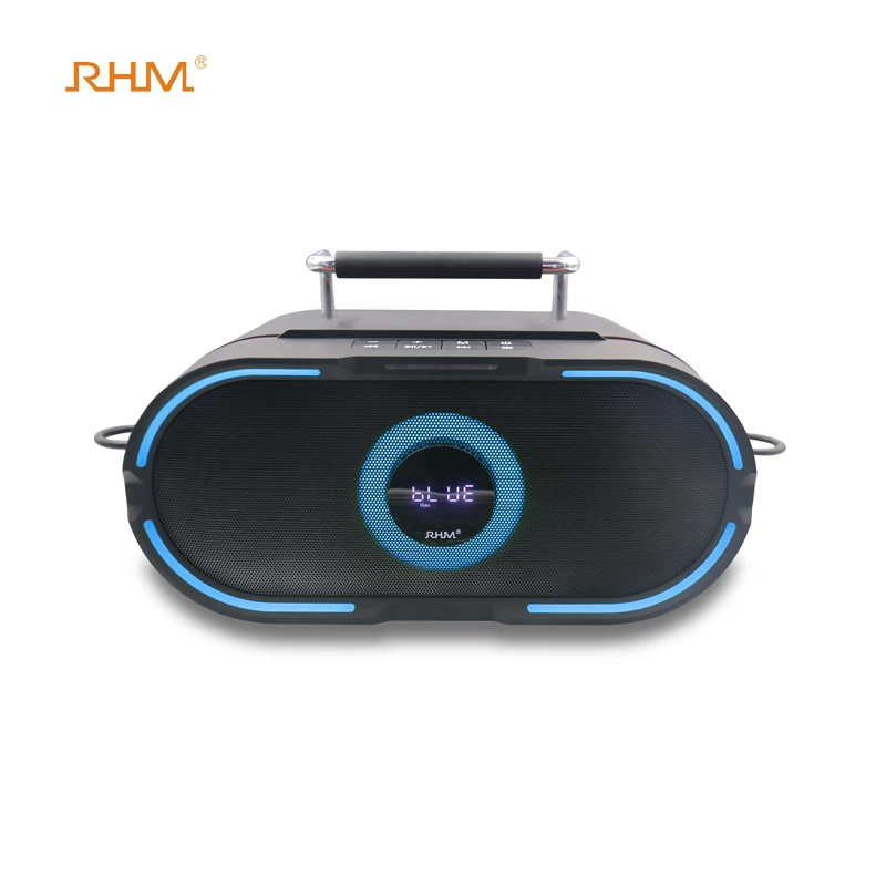 RHM  RM-K666 Plus Hot Selling Professional All-in-one Karaoke Speaker With Strobe Gradient Light Party Machine With Microphones