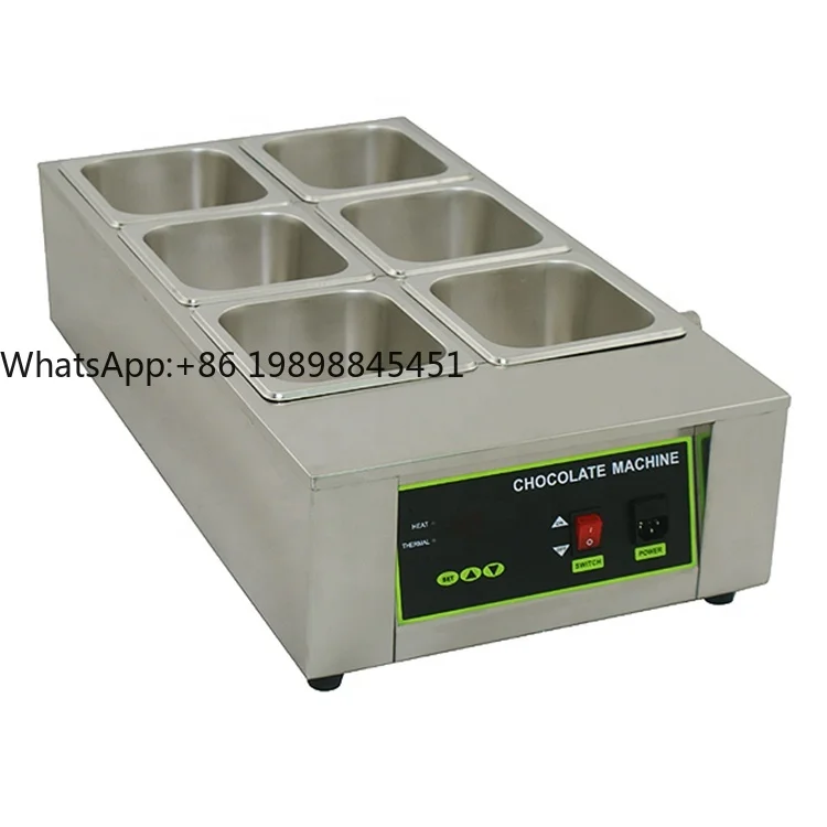 

Commercial Electric 12KG Capacity Water Heating 6 Pot Chocolate Melting Machine