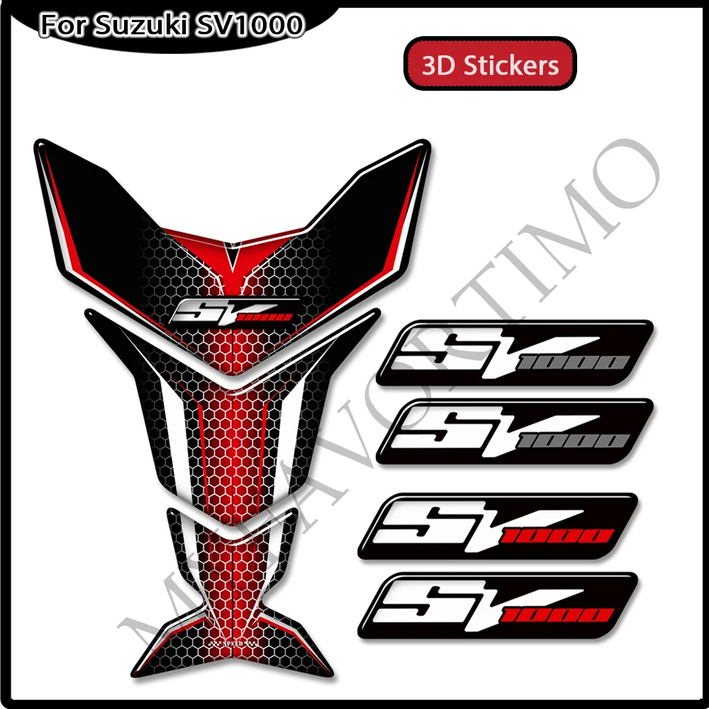 

For Suzuki SV1000 SV 1000 S Motorcycle Tank Pad Gas Fuel Oil Knee Fish bone Fairing Fender Protector Stictkers