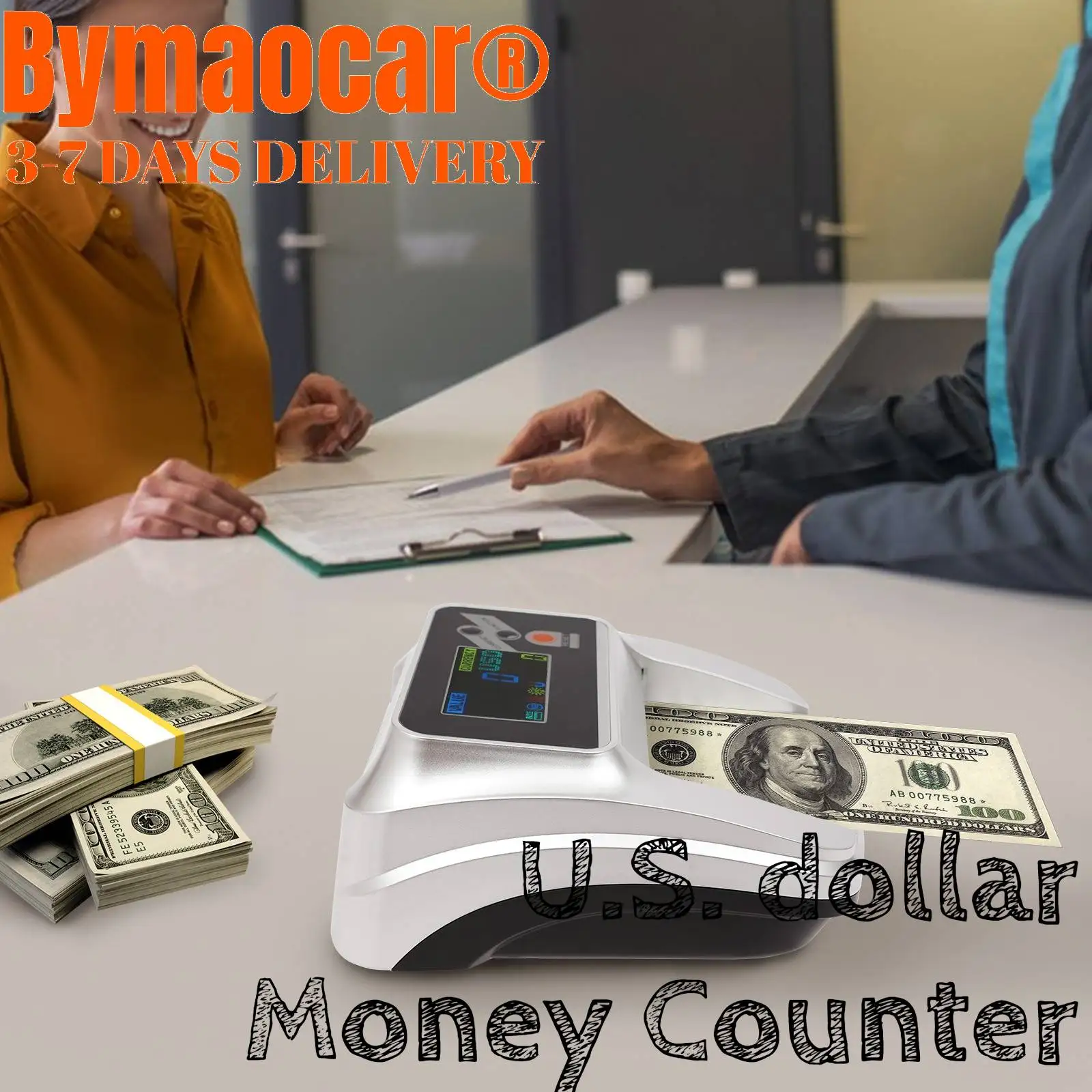 

U.S. dollar Money Counter Machine Bill Detector, Counterfeit Checker for bank, retail, supermarket, shop, grocery, restaurant