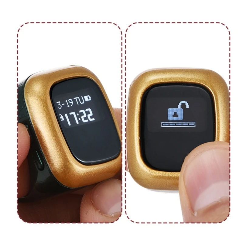 Finger Ring OLED Display Finger Counter Time Reminder Tasbih Tally Counter with Time Date Display for Accurate Counting