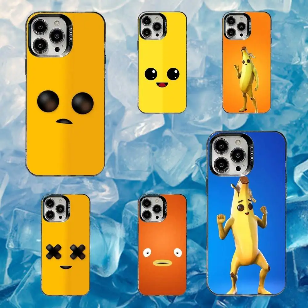 

Banana F-Fortnite Phone Case For iPhone 16,15,14,13,12,11,Mini,Pro,SE,MAX White Matte Shockproof Cover