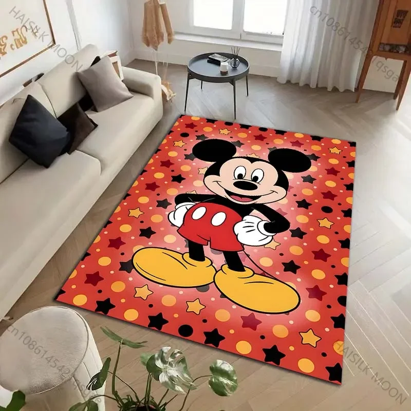 

17 Styles 15 Sizes Disney Mickey Mouse Print Carpet Living Room Children's Bedroom Large Decor Area Rug Kids Play Non-slip Mat