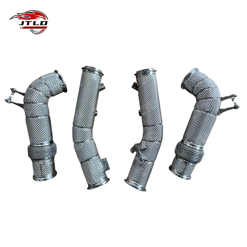 304 Stainless Steel Exhaust Downpipe With Heat Shield for Maserati MC20
