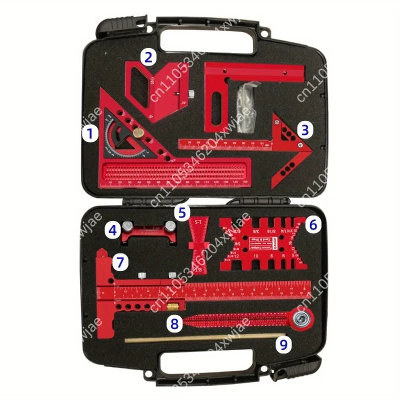 Professional Woodworking Tool Kit 10 Pcs with Case for Accurate Layout and Board Joining