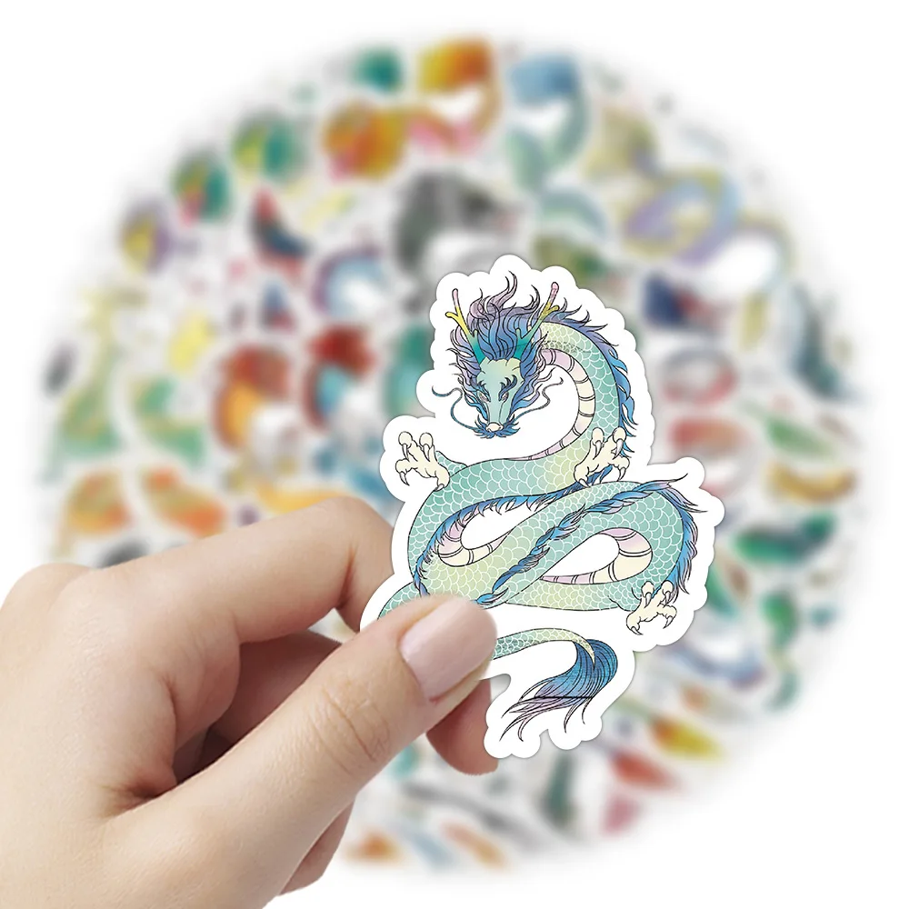 10/30/60PCS Cute Chinese Dragon Cartoon Stickers Decals Decoration Suitcase Scrapbooking Phone Stationery Infantiles Kid Sticker