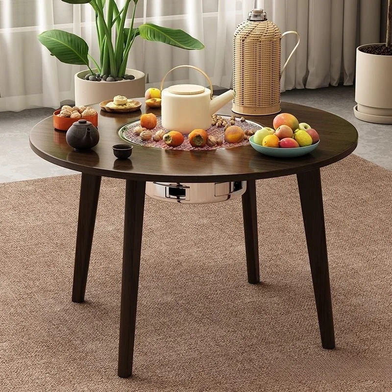 Set completo per uso domestico di tavolo da tè con stufa chiusa, tavolino cinese, tavolo da tè riscaldato da giardino