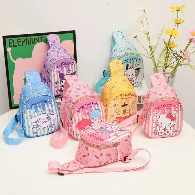 Kuromi bag Melody children's crossbody bag handsome boy's small bag travel KiT cat jade Guigou princess style girl's chest bag