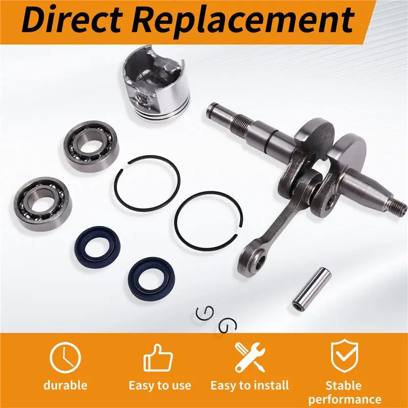 A01F-8MM170 Chainsaw Crankshaft Bearing Piston Kit For MS170 180 018 017 Chainsaw Parts