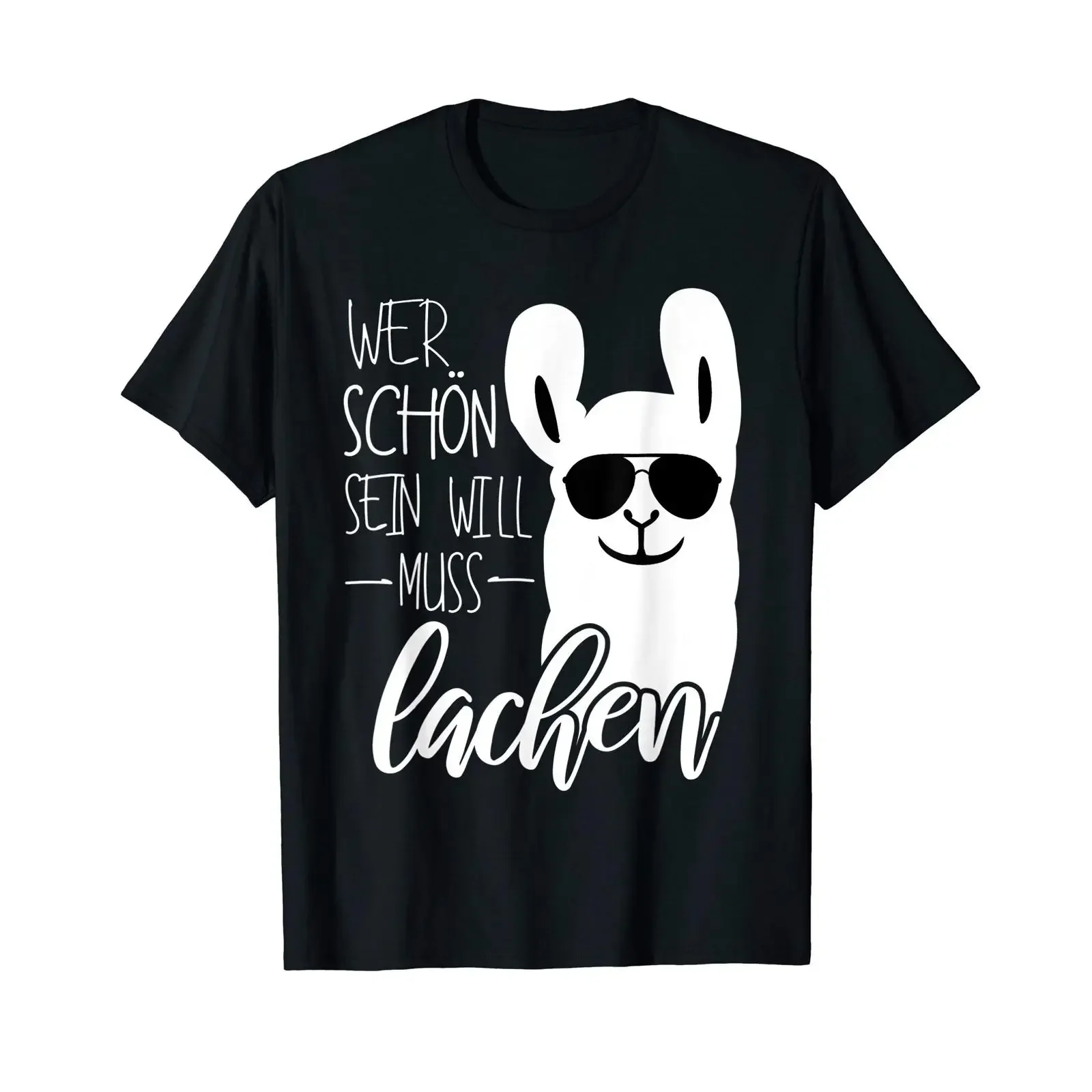 T Shirt with German Text Wer schön sein will Language vintage Washed designer clothes fashion Top For Everyday Wear Versatile