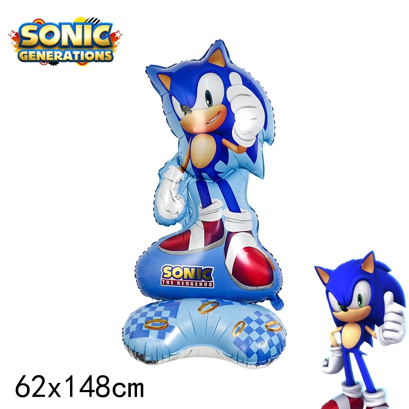 1 Uds. Globos de fiesta de cumpleaños familiar Sonic para niños figura de acción de erizo azul juguete decoración de fiesta juguete suministros de fiesta regalo