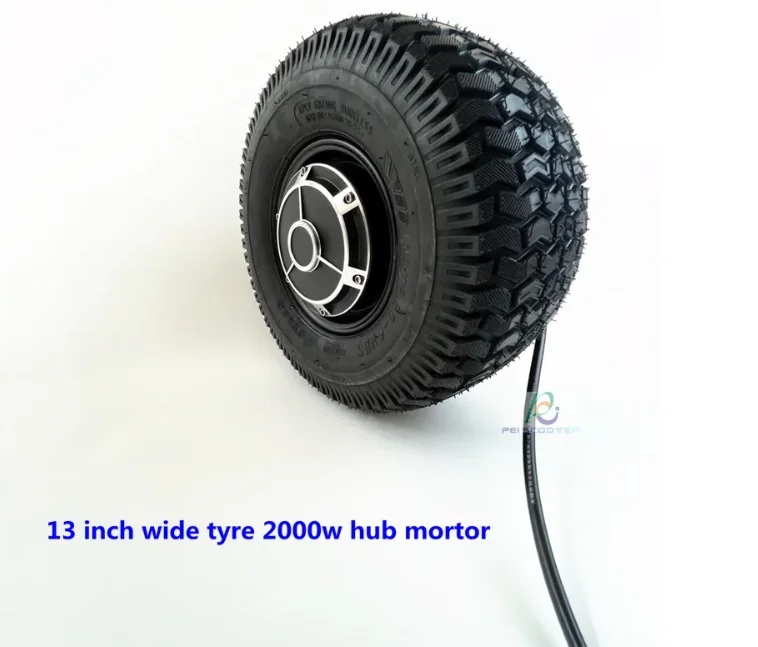 13 inch 13x6.5-6 Wide Off-Road tyre strong 3000w Single Axle Brushless Scooter Hub Motor Wheel phub-13sk