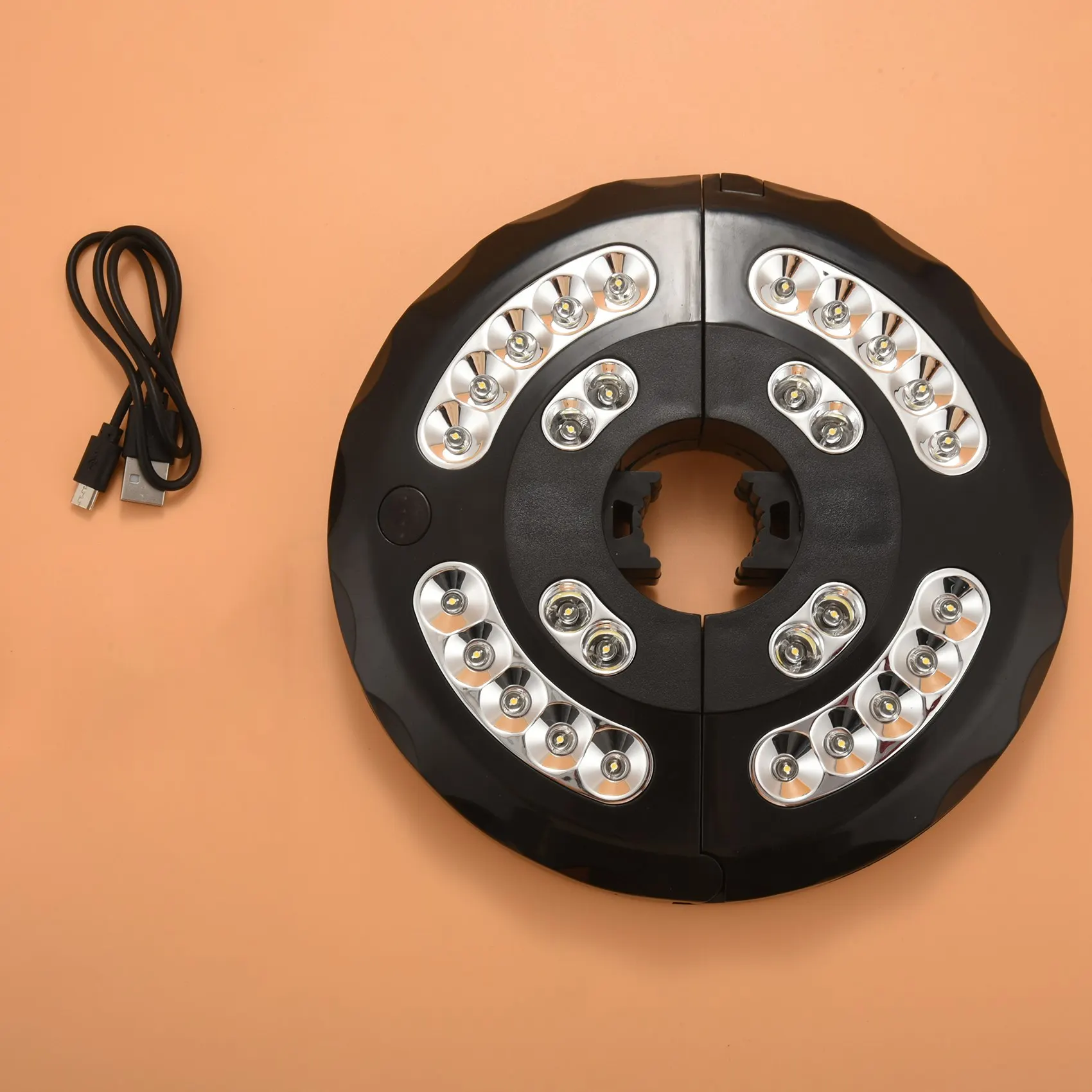 AAAF مظلة ضوء، مظلة حديقة ضوء قابلة للشحن USB بطارية تعمل بالطاقة اللاسلكية مظلة القطب الخفيفة #5