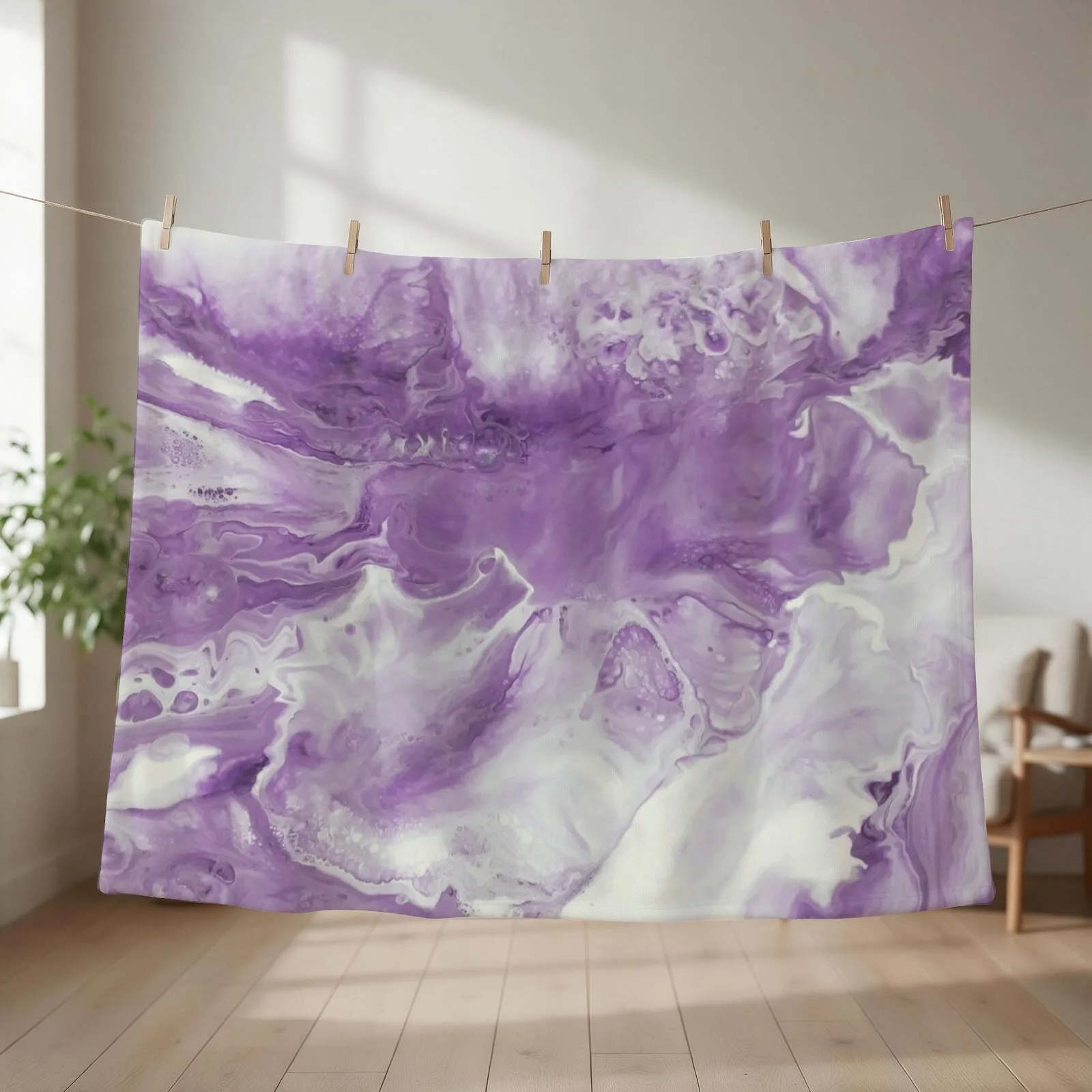 Lavender water color art Throw Blanket Extra Large Throw Plush Fashion Sofas Sofa Blankets