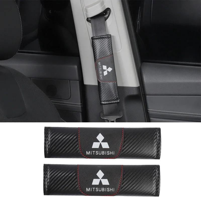 

Car Seat Belt Pad Shoulder Protector For Mitsubishi ASX Lancer Cordia Pajero Outlander Eclipse L200 EVO Accessories
