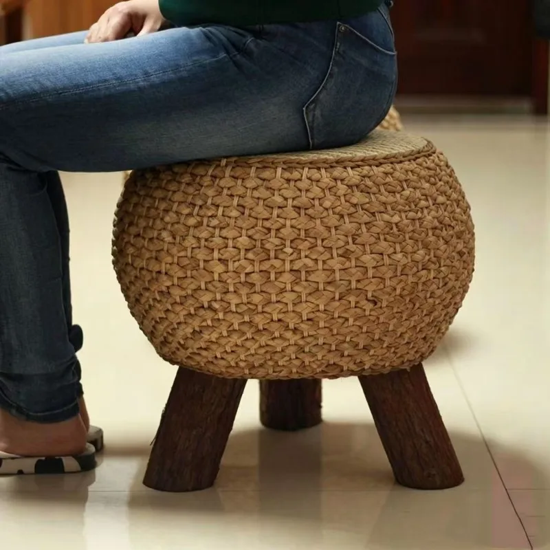 Home use rattan low stools, shoe-changing stools, balcony stools,  coffee tables, r