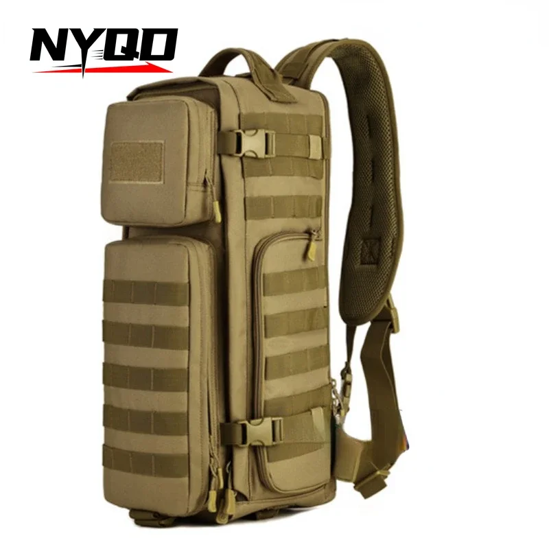 Single Shoulder  Tactical Outdoor Multi-purpose Hiking Backpack Assault Bag Chest Bag