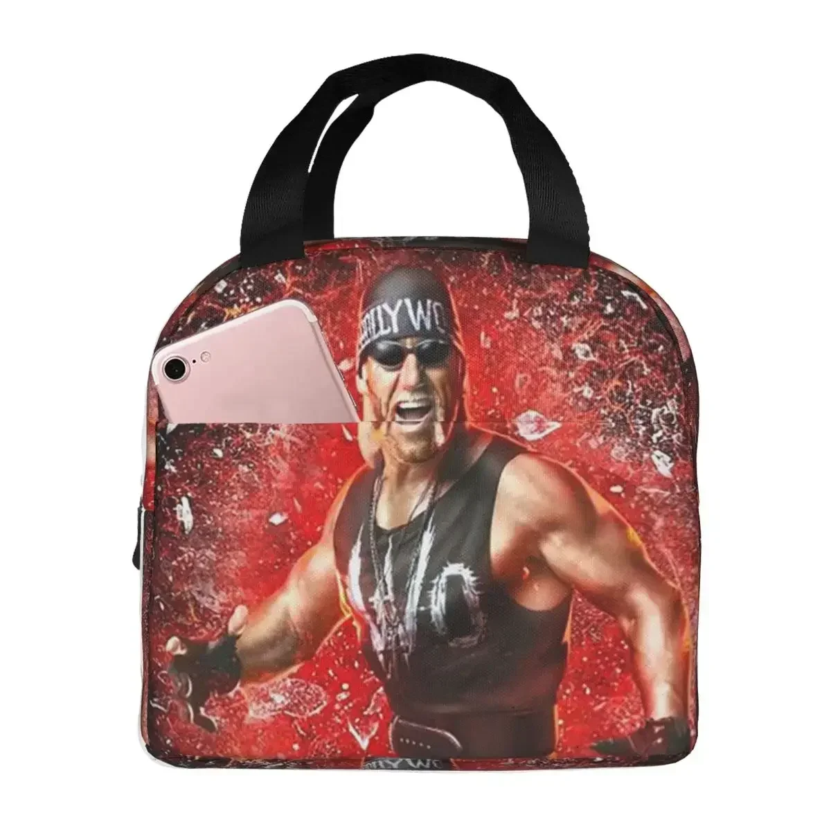 Hulk Hogan Hulkamania Real American Ripped Insulated Lunch Bag for Women Office Thermal Food Box Tote Lunch Boxes Container