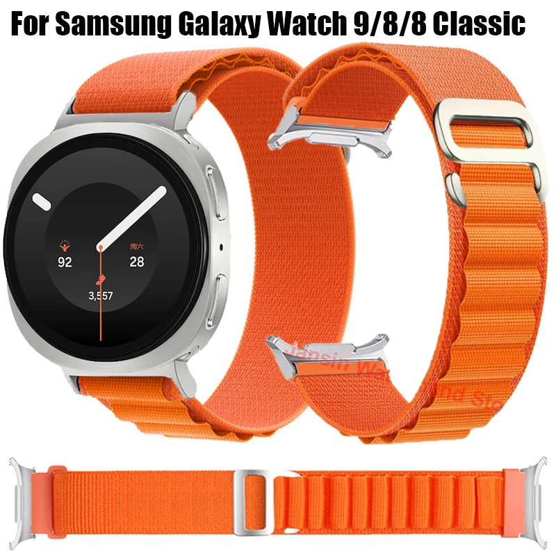 Alpine Loop Armband für Samsung Galaxy Watch 9 8 44mm 40mm Armband Nylon Elastisches Uhrenband für Galaxy Watch 8 Classic 46mm Correa