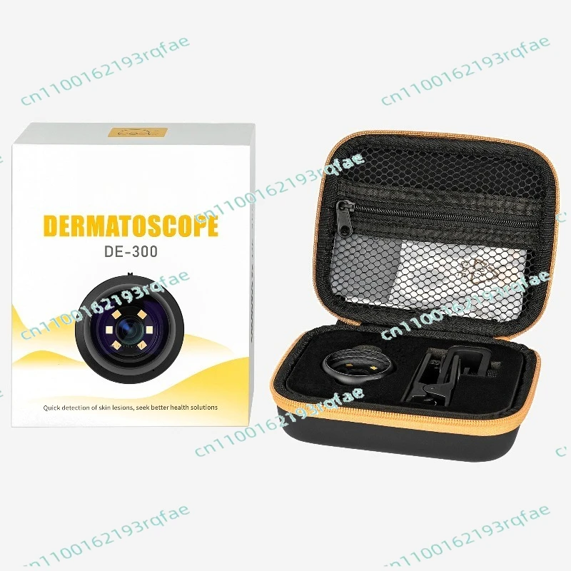 

Polarized Optical Skin Magnifier Smartphone Dermatoscope DE-300 Pocket Round Dermoscopy for Home Use