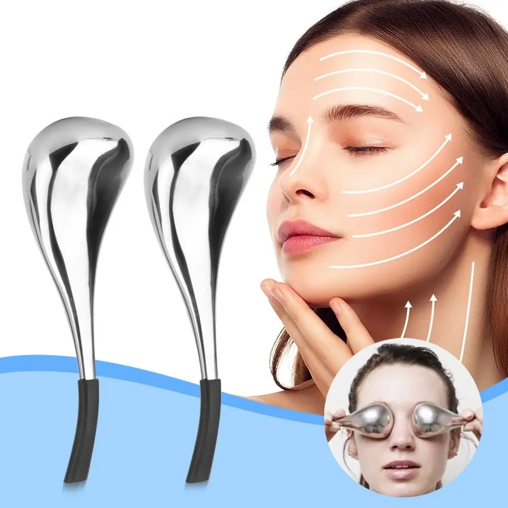 

Ice Globes Spoon Massager Facial Skin Care Freeze Tool StainlessSteel Face Beauty Cryo Roller Cooling Massage Spa Ball for Women