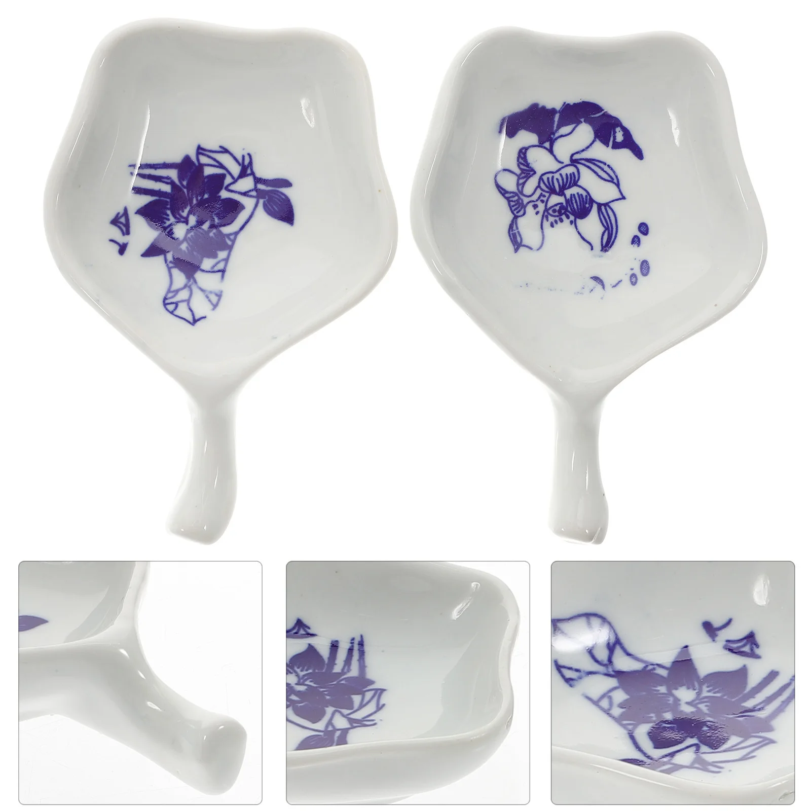 

2Pcs Plate Ceramic Ink Dish Compact Portable Sturdy Construction Affordable Price for Calligraphy Sumi-E Painting