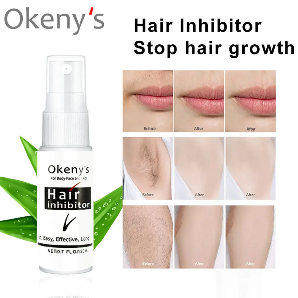 Hair Inhibitor Spray Removal Serum Stop Hair Growth Beard Bikini Intimate Inhibitor Hair Painless Hair Remover Oil Dropshipping