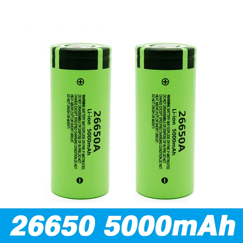 Imagem -05 - Grande Capacidade Lítio Íon Bateria Recarregável para Lanternas Fontes de Alimentação Móveis Inversores 3.7v 26650a 5000mah