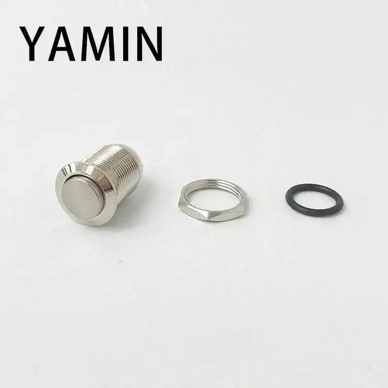 Picture 5: 8/10/12/16/19/22/30mm Momentary Reset / Lock Latching Metal Push Button Switch Waterproof Screw Pin Welding Foot