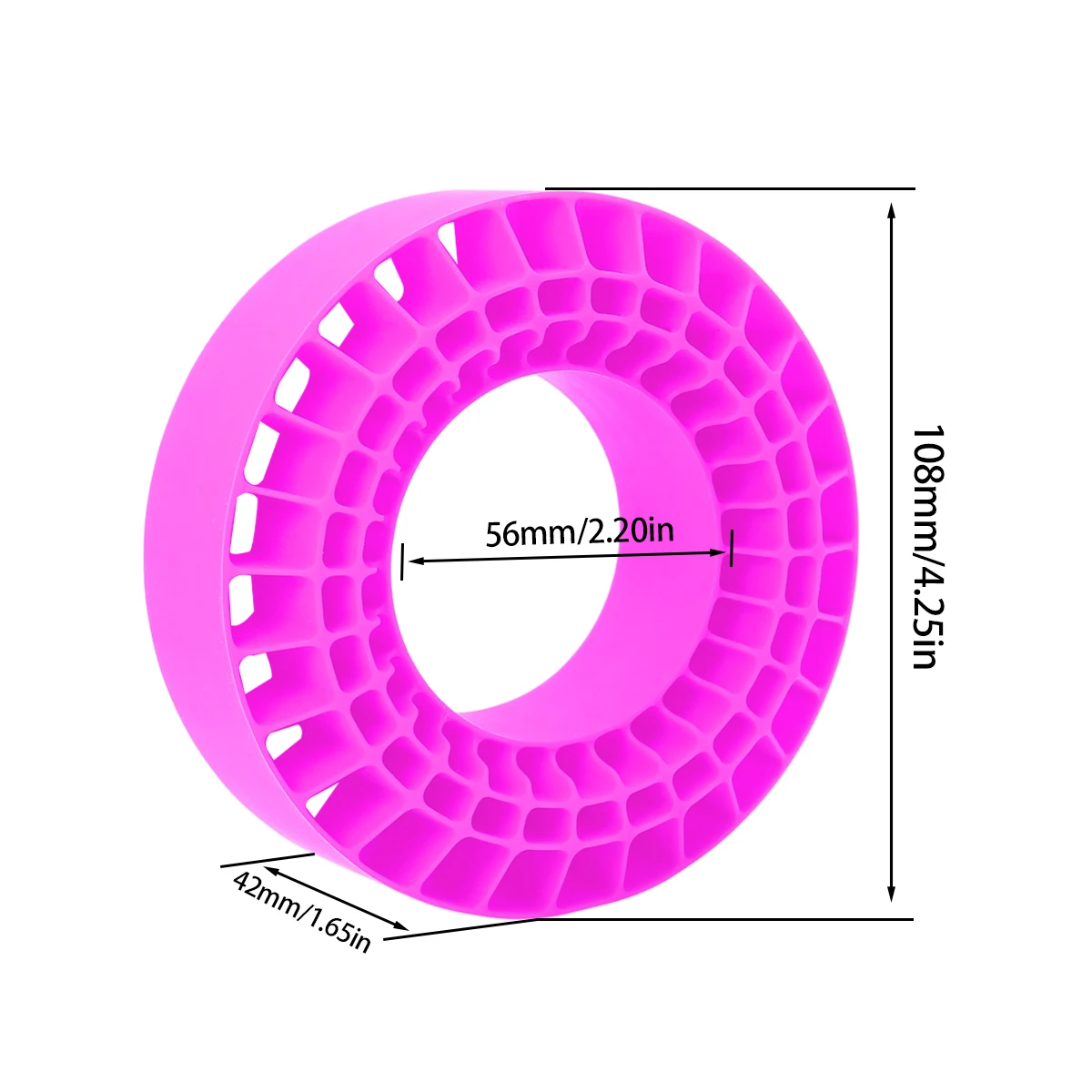 Insertos de goma de silicona a prueba de agua para neumáticos de 108mm, espuma de inserción DIY, aptos para neumáticos de rueda de 1,9 \