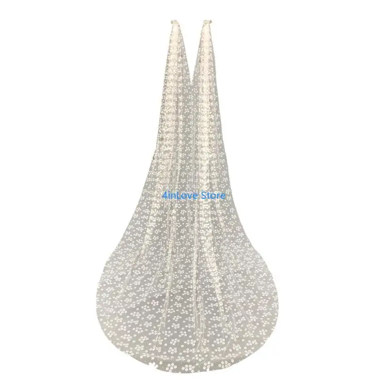

T4MD Bridal Pase Long Long Tulle Arps с цветочным принтом и для бабочки для вечеринки