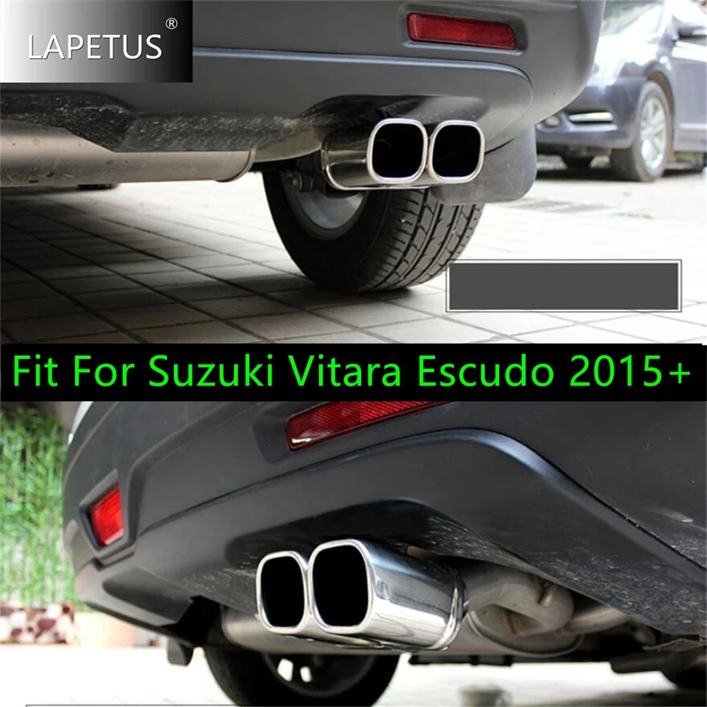 

Rear Tailgate Exhaust Tip Pipe Decoration Molding Cover Kit Trim Accessories Exterior Fit For Suzuki Vitara Escudo 2015 - 2019