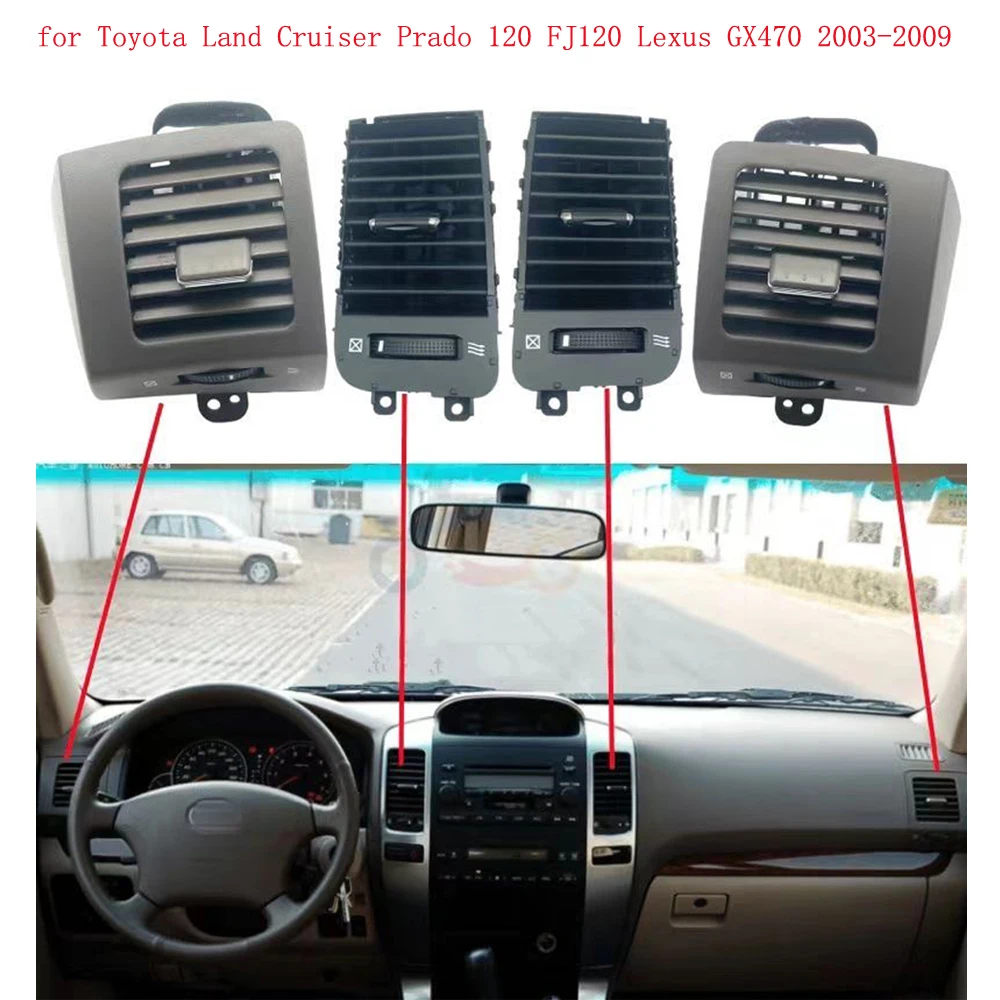 Dashboard Air Vent Outlet For Toyota Land Cruiser Prado 120 Lexus GX470 03-09 Air Conditioning Conditioner Grille