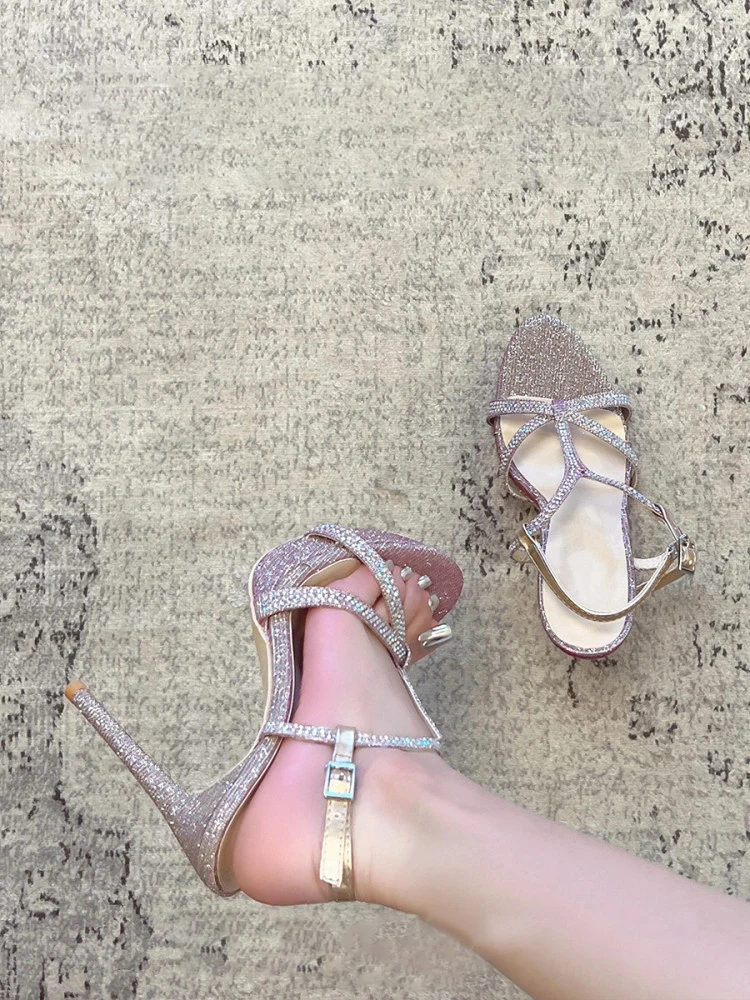 

2026 Summer New Sexy Ultra High Heel Sandals Women's Platform High Heels Stiletto Heels Comfortable Feet