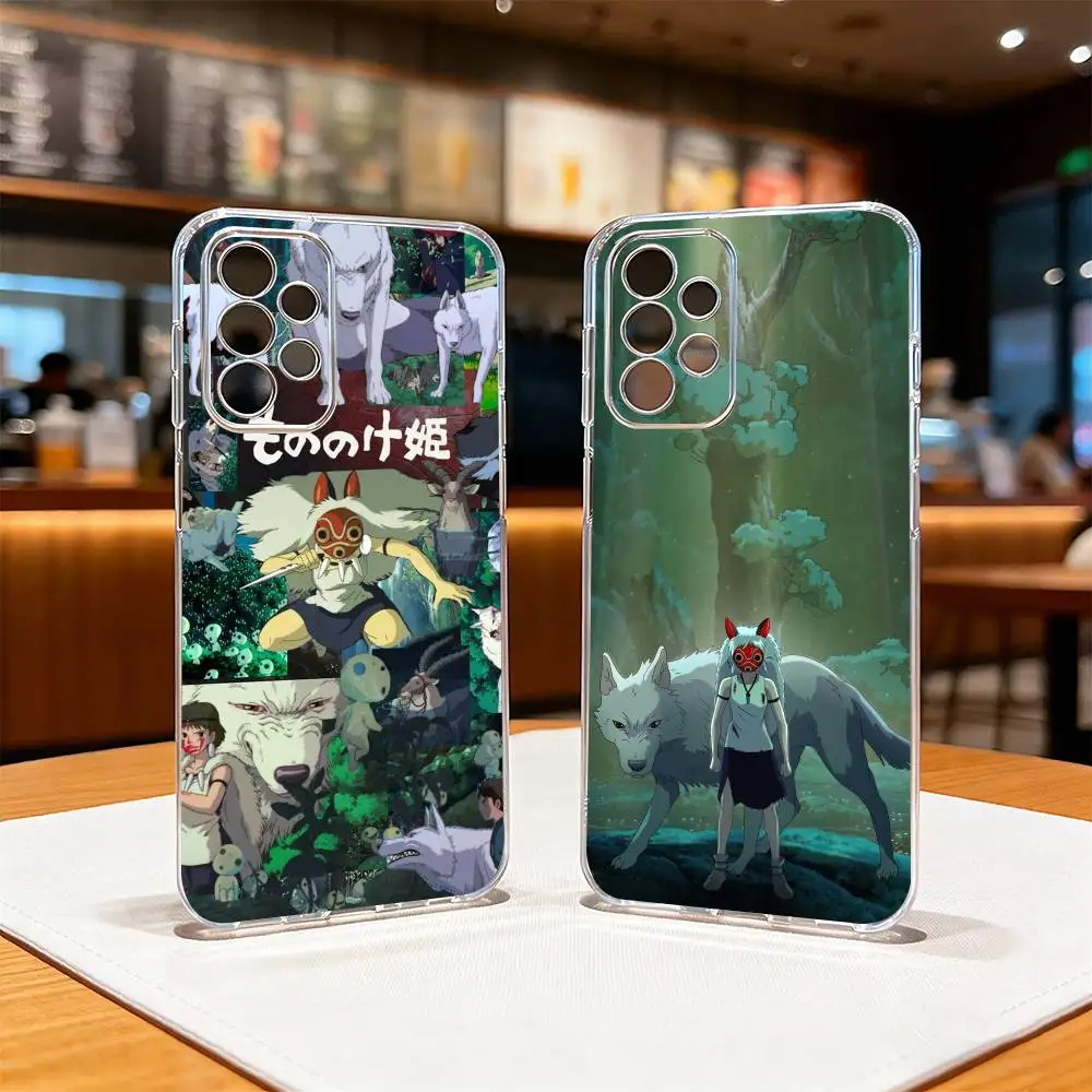 Princesse M-MononokeM Phone Case Transparent Silicone Soft For Samsung S25,S24,S21,S22,S23,S30,Ultra,S20,Plus,Fe