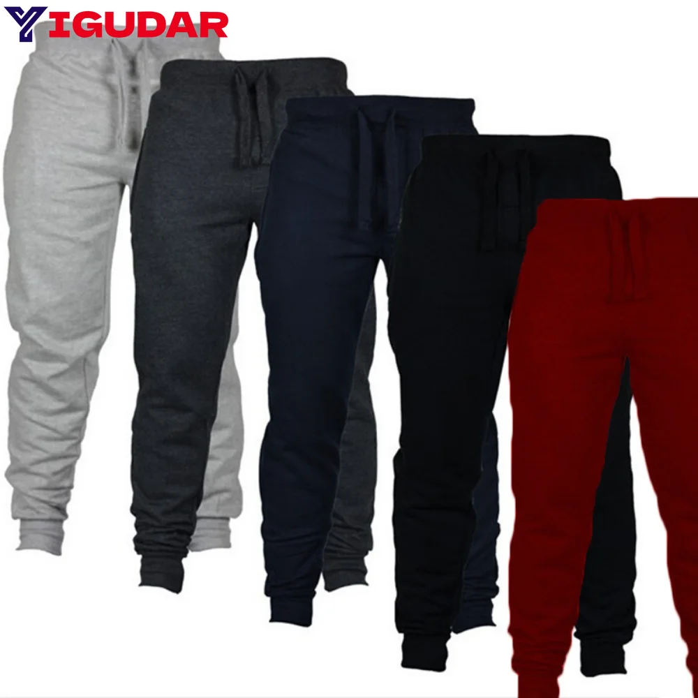

2025 winter Europe Elastic Men Running Sport Pants Jogging Sweatpants Casual Outdoor Training Gym Fitness Trousers ropa hombre