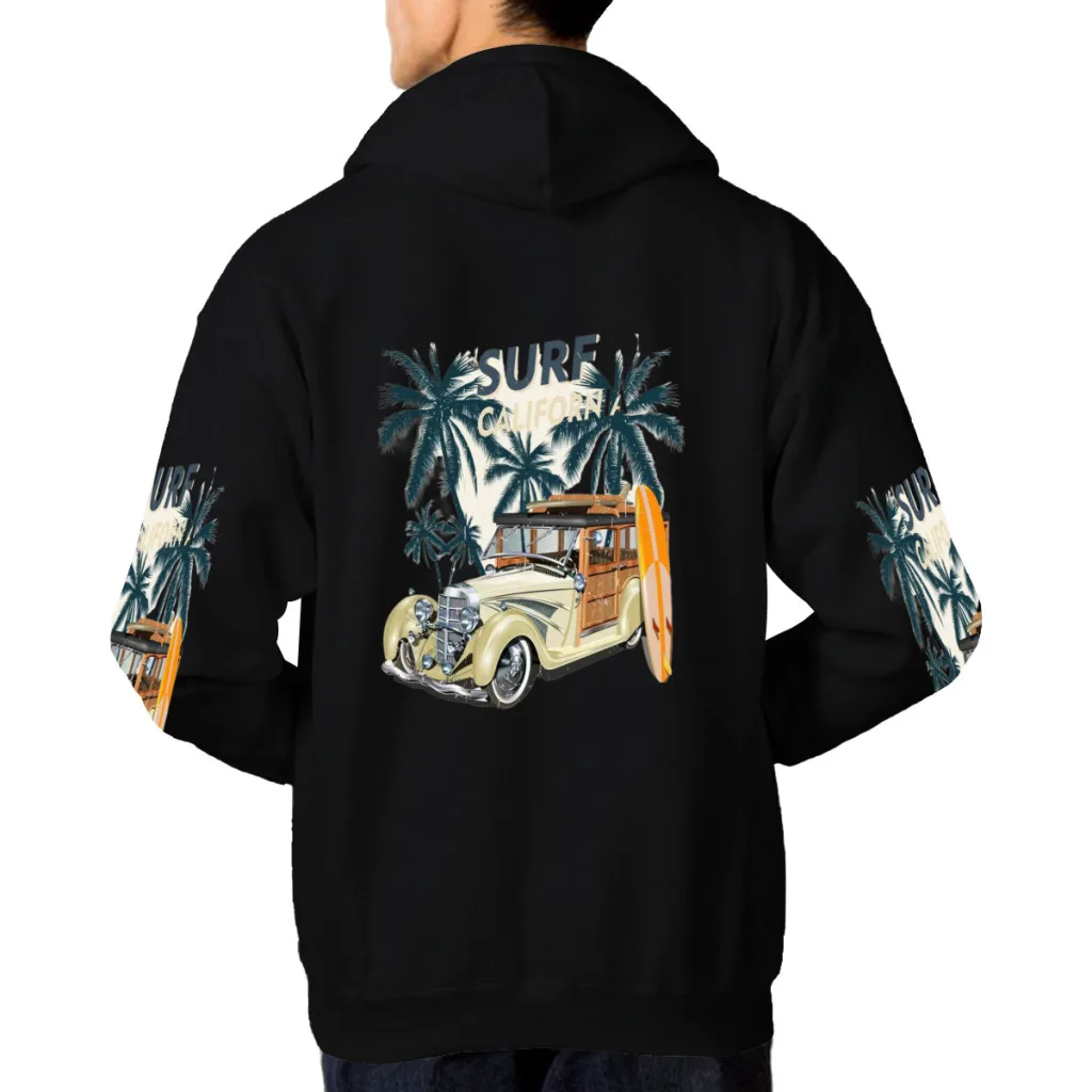 Christmas Graphic Print Men's Hooded Sweatshirt Loose Fit Men's Comfort Top Spring and Autumn Loose Fit comfortable